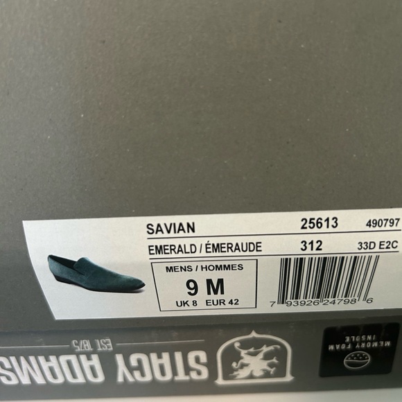 Stacy Adams Men's Green Velvet Loafers - Picture 6 of 6